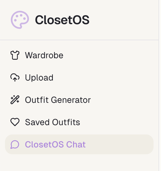 Closet-OS App Screenshot